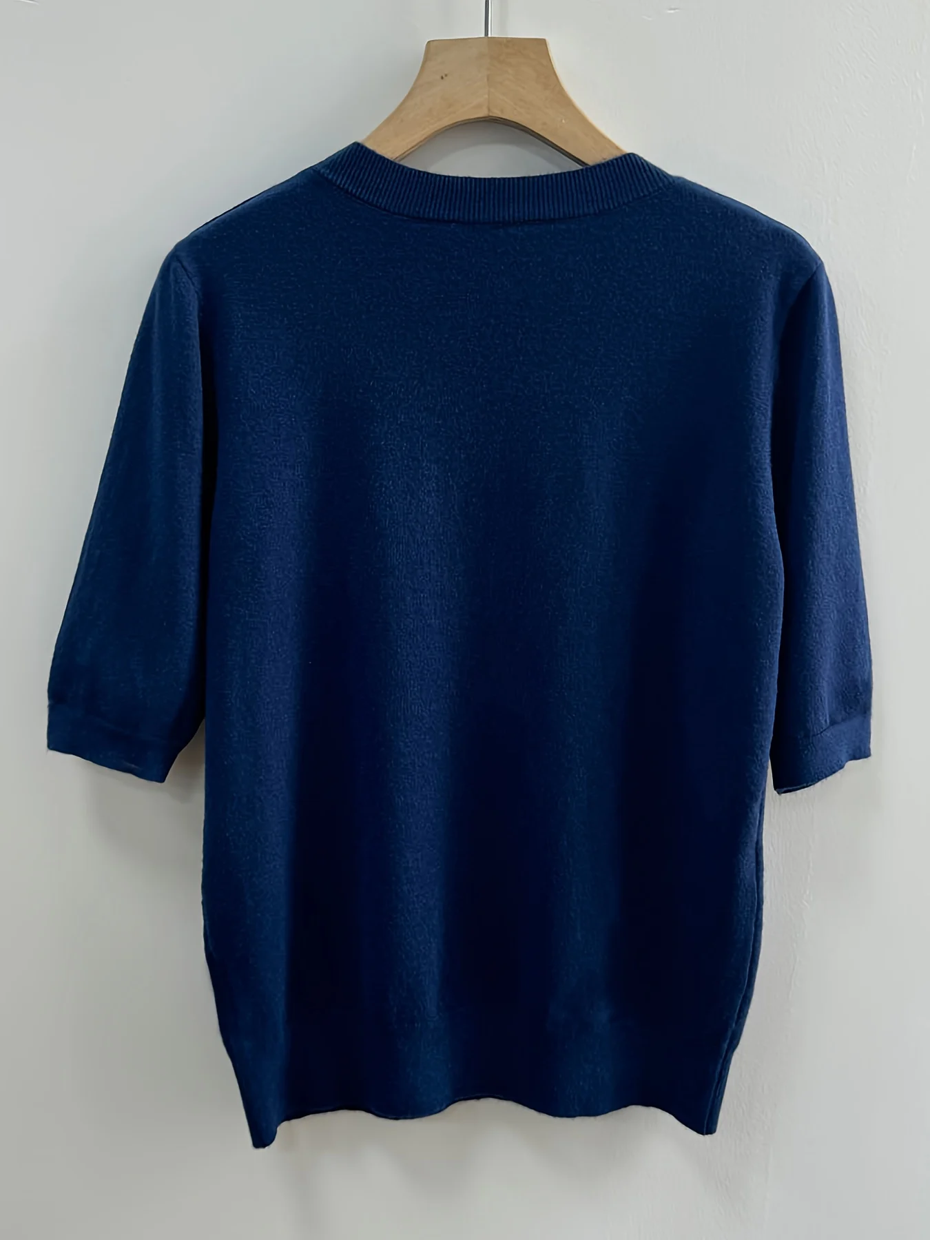 Self-developed Women's Short-sleeve Pullover Round-neck Half-sleeve Short Base Layer Shirt - 图片 9