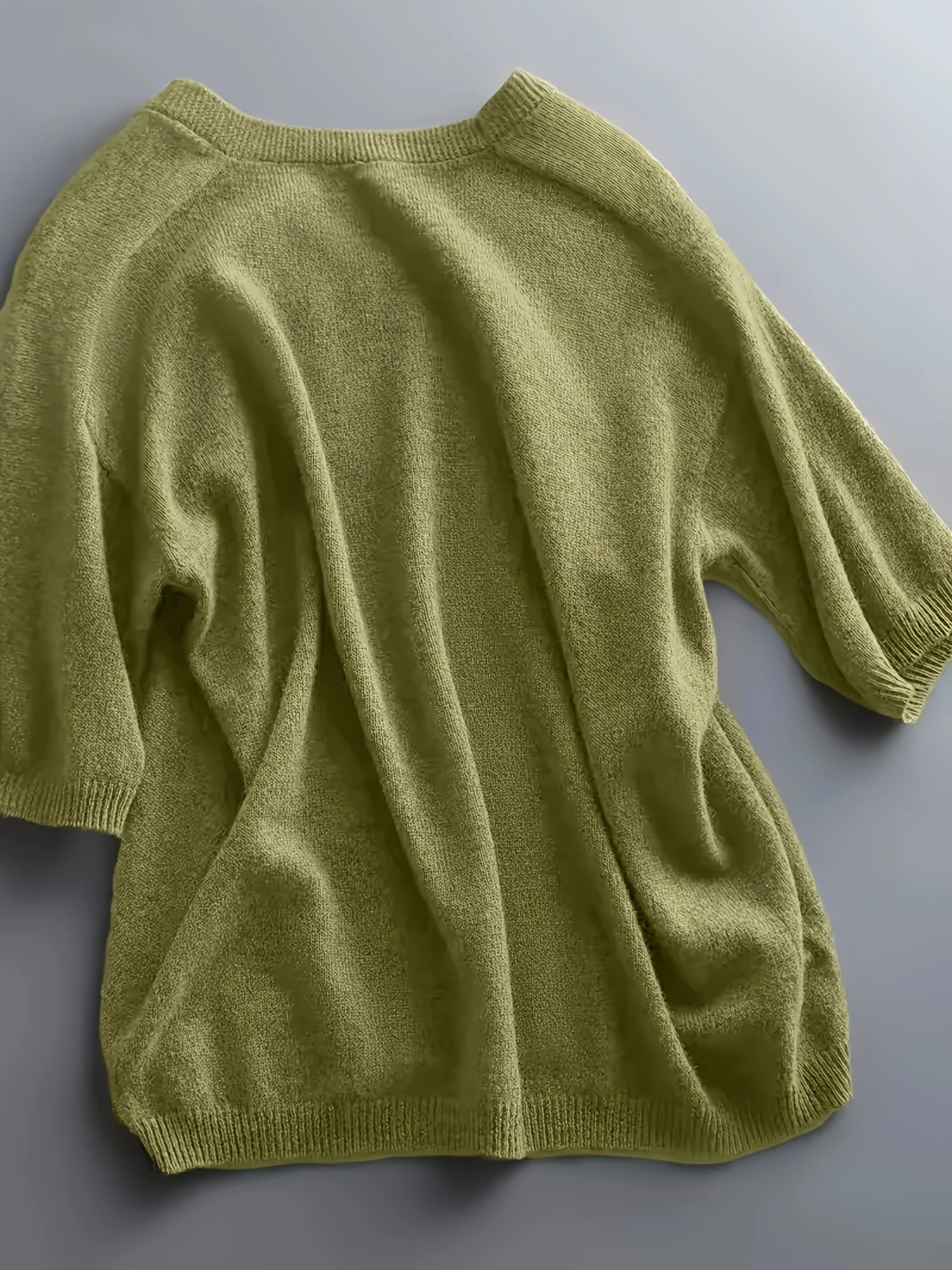 New Short Sleeve T-Shirt Women'S Thin Loose V-Neck Premium Breathable Top - 图片 22