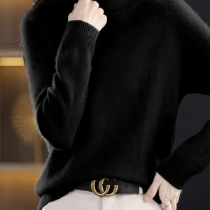 New Style Women'S Sweater with a Collar, Warm Base Layer, Loose-Fitting Top