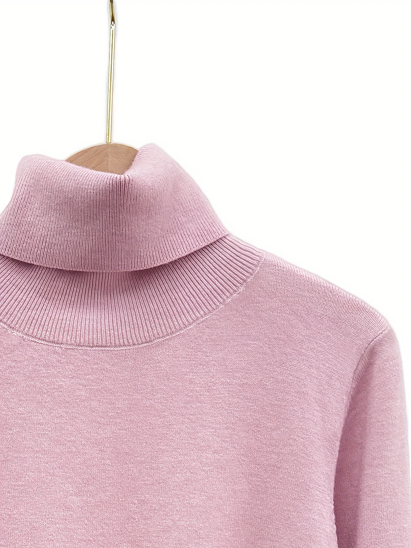 Finely New Style Fashionable Lapel Solid Color Loose Fit Casual Sweater Base Layer Knitwear - 图片 18