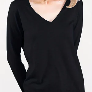 Solid Simple Knit Sweater, Casual V Neck Long Sleeve Sweater, Women's Clothing