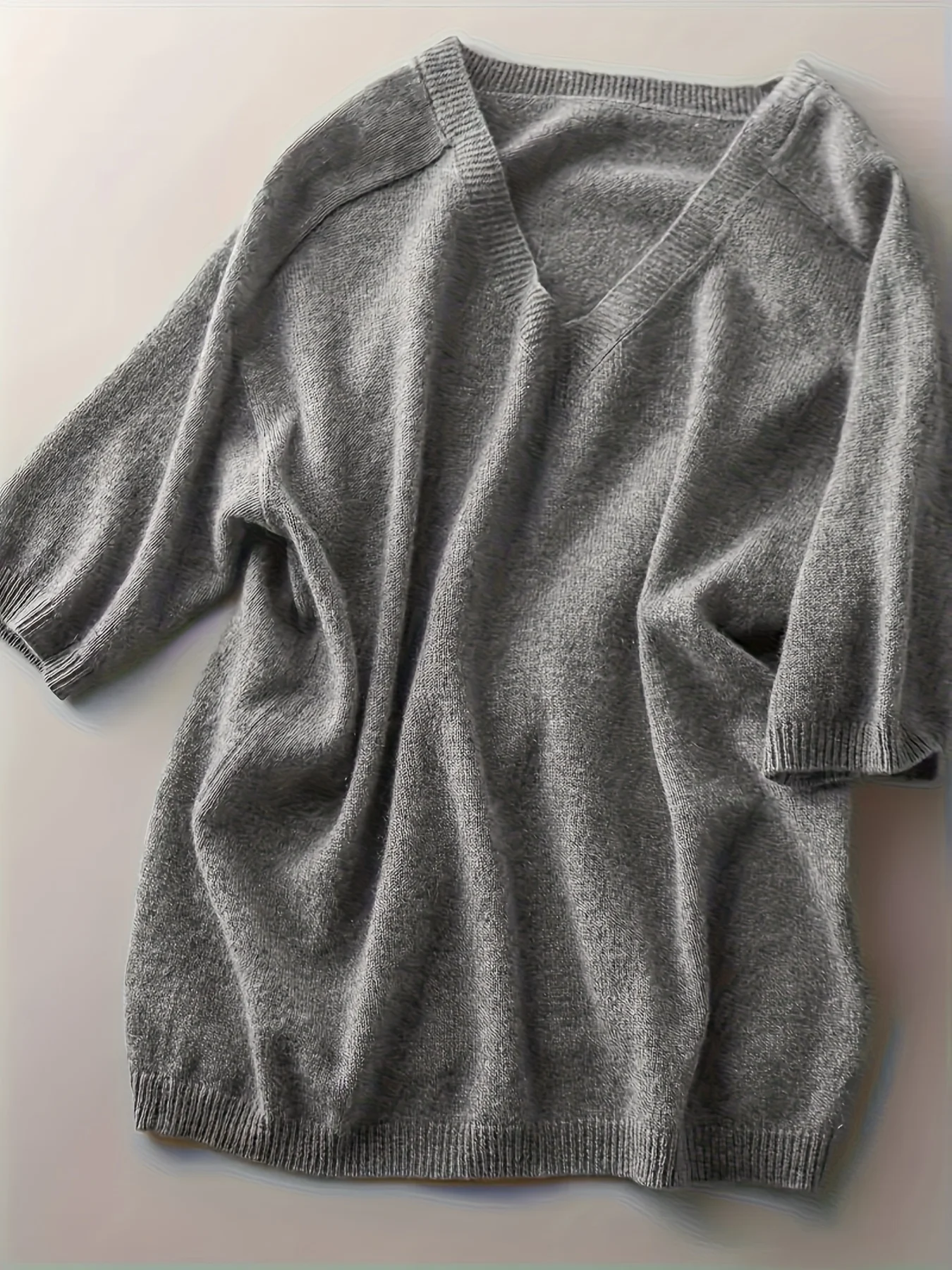 New Short Sleeve T-Shirt Women'S Thin Loose V-Neck Premium Breathable Top - 图片 29