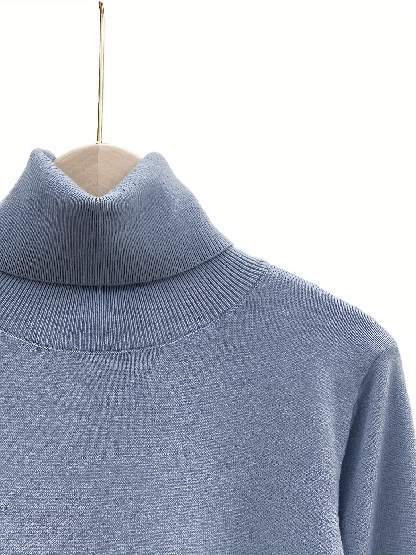 Finely New Style Fashionable Lapel Solid Color Loose Fit Casual Sweater Base Layer Knitwear - 图片 16