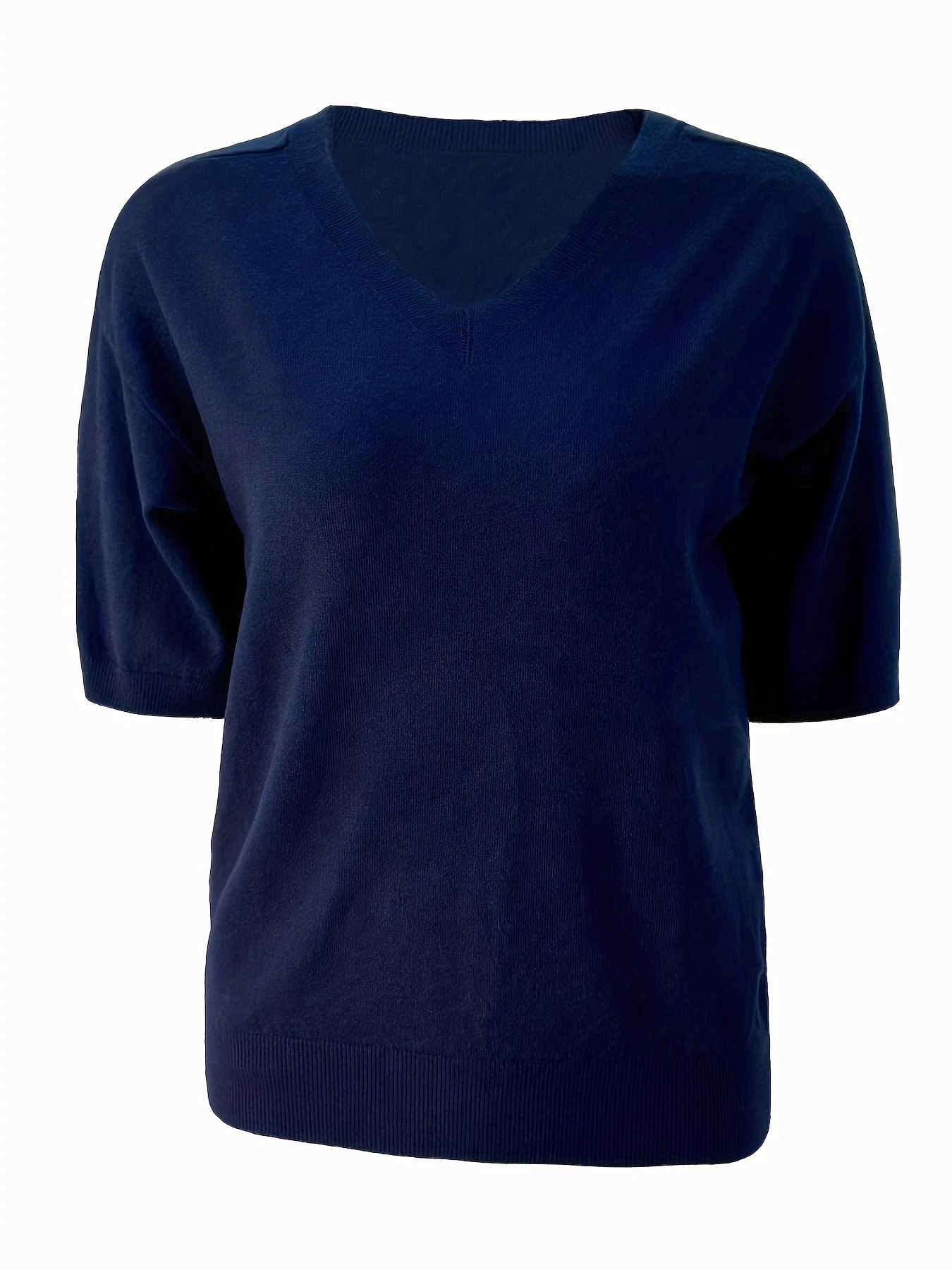 New Short Sleeve T-Shirt Women'S Thin Loose V-Neck Premium Breathable Top - 图片 21