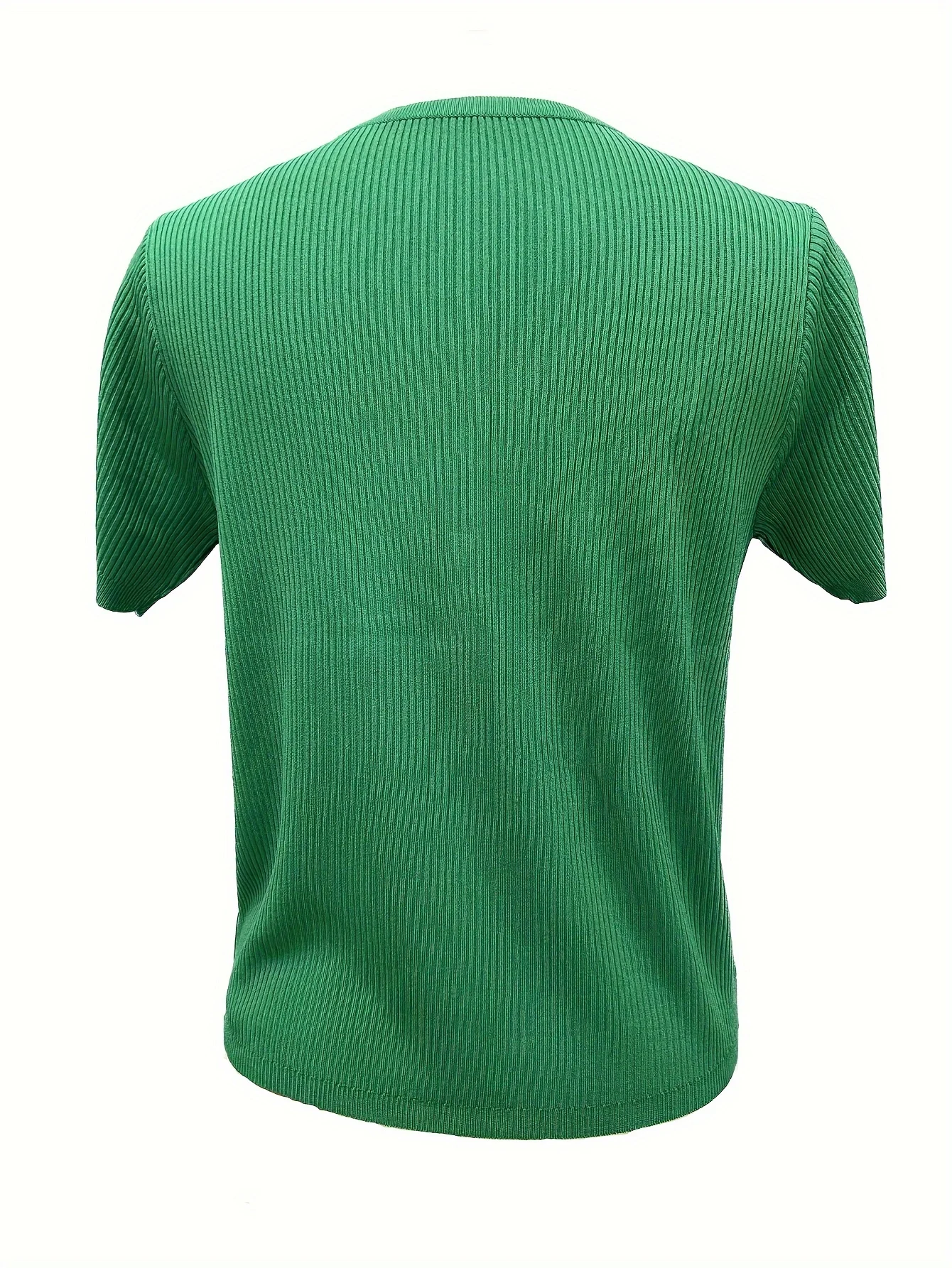Ice Fiber Fabric Short-Sleeve T-Shirt for Women, Summer Lightweight Style, High-End Feel, Elegant Temperament, Small Cardigan, Slim Fit,, Versatile V-Neck Top - 图片 4