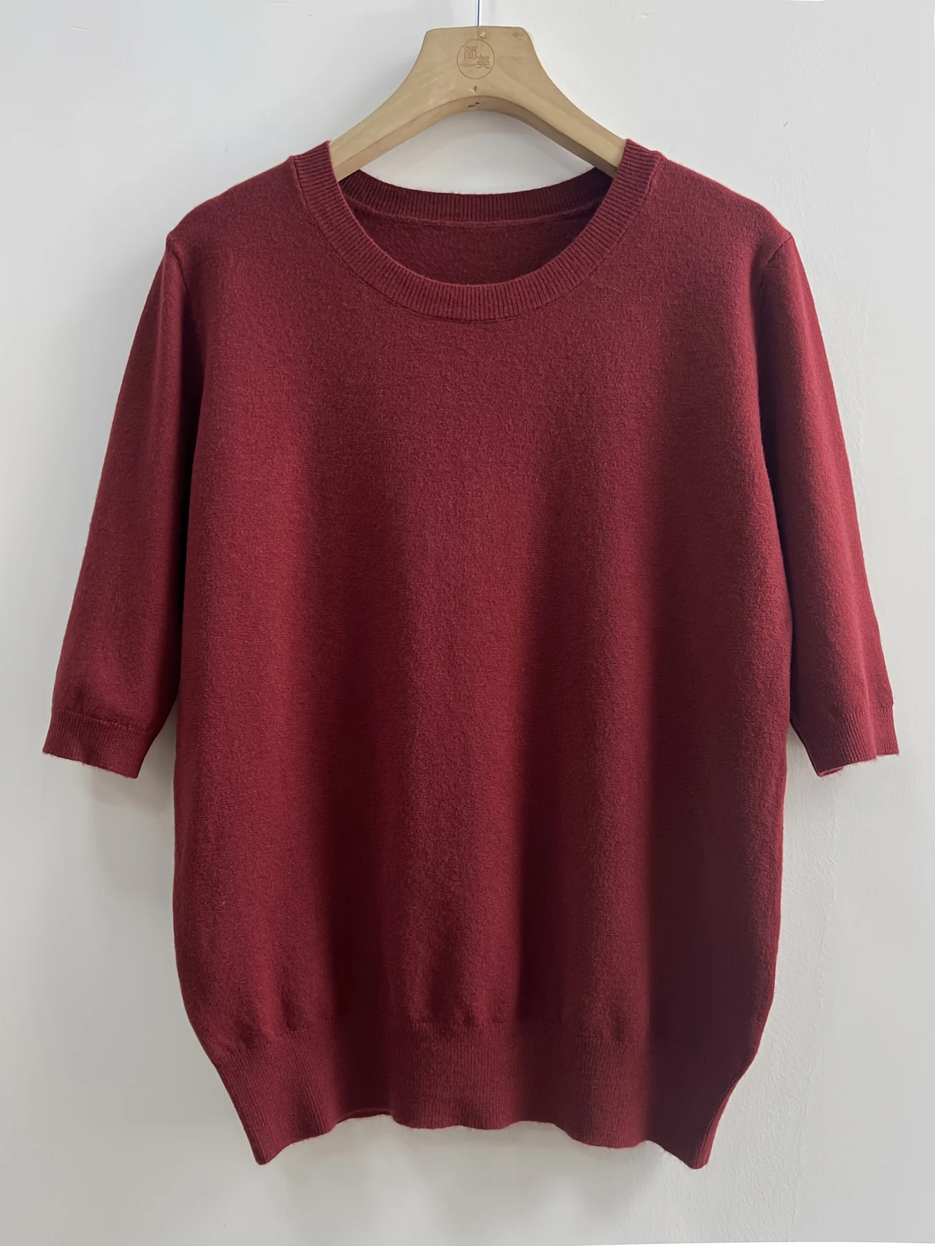 Self-developed Women's Short-sleeve Pullover Round-neck Half-sleeve Short Base Layer Shirt