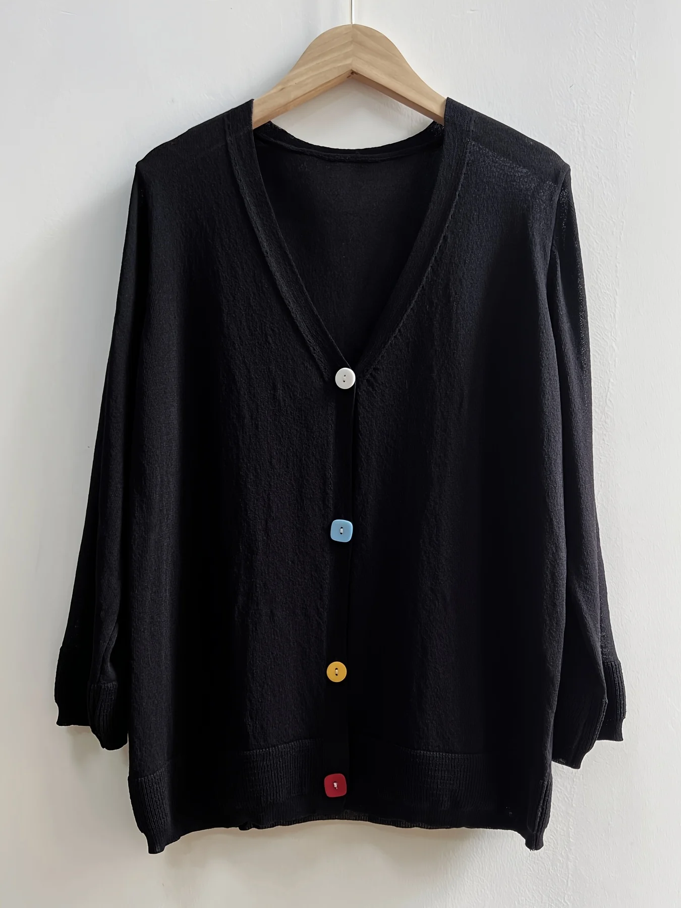 Fine Air-Conditioning Cover-Up Cardigan Women'S Thin Shirt Outer Loose Ice-Feeling V-Neck Top - 图片 9