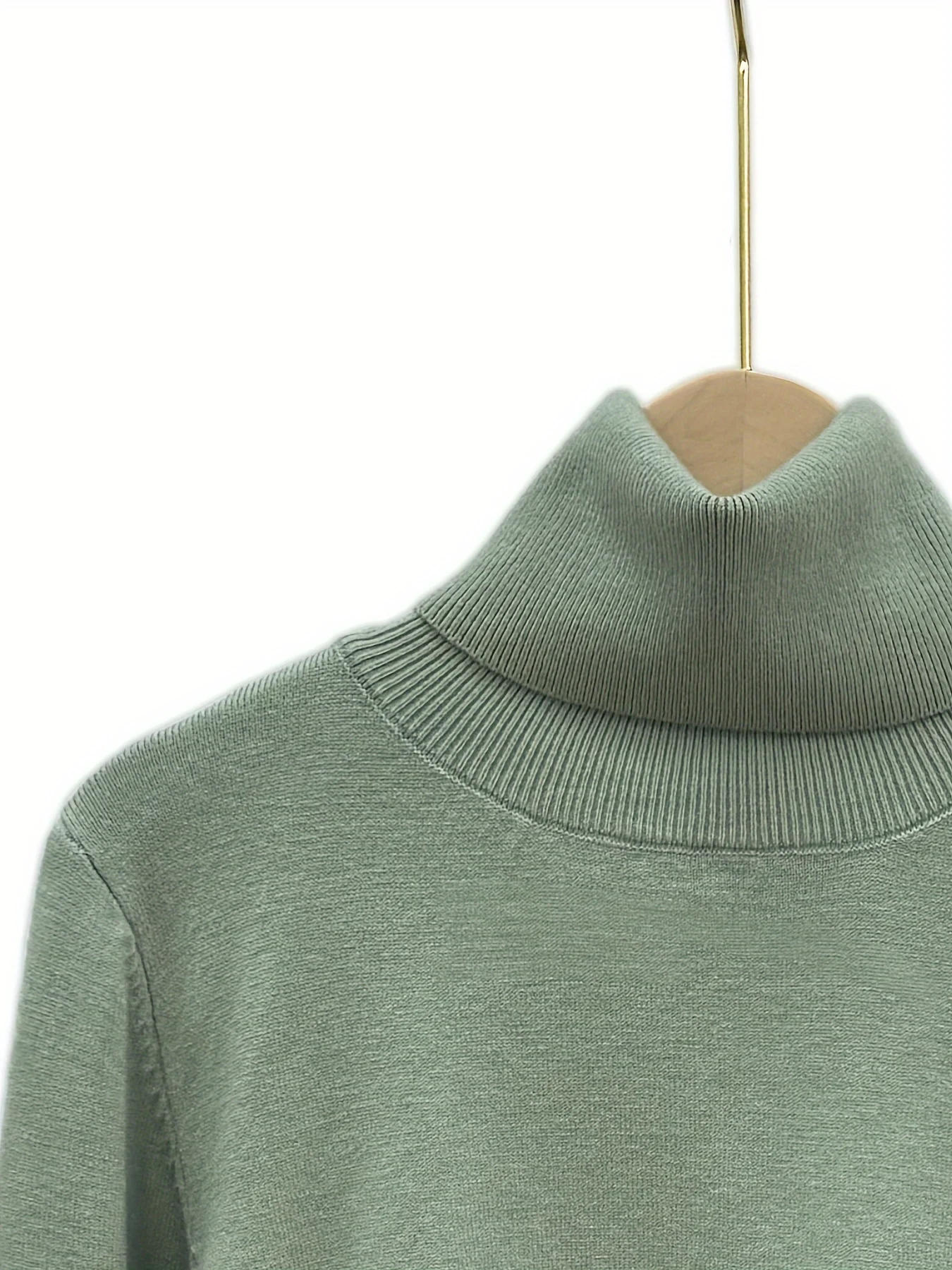 Finely New Style Fashionable Lapel Solid Color Loose Fit Casual Sweater Base Layer Knitwear - 图片 14