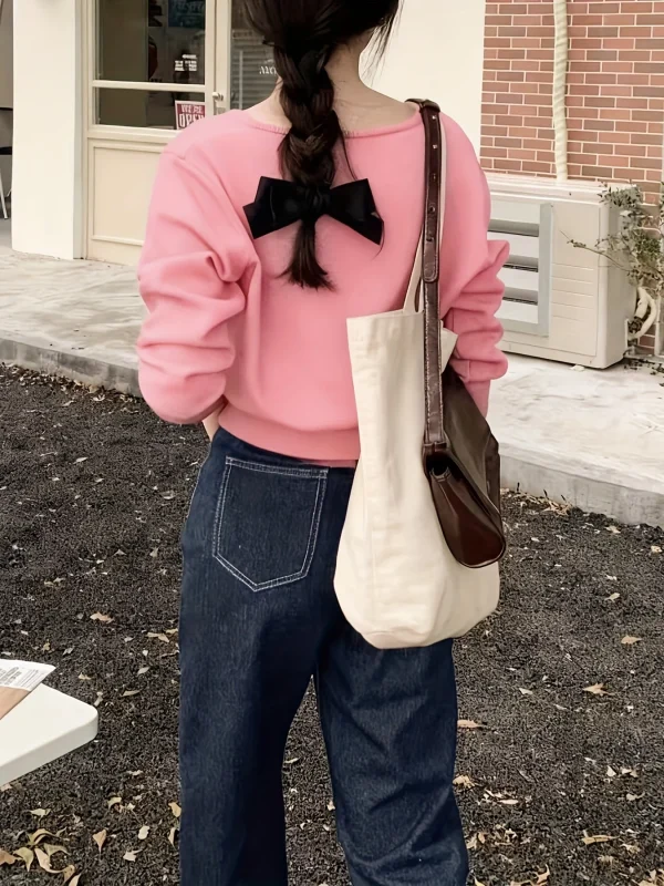 Fine New Round Neck Sweater Designer Niche Cropped Top - 图片 7